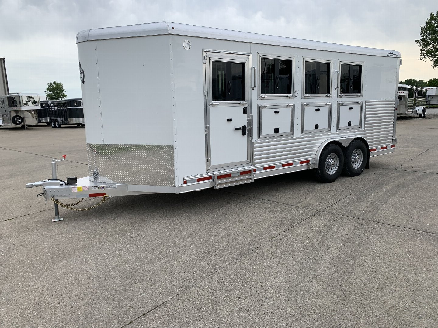 New 2024 Adam 4 Horse Slant Load Horse Trailer