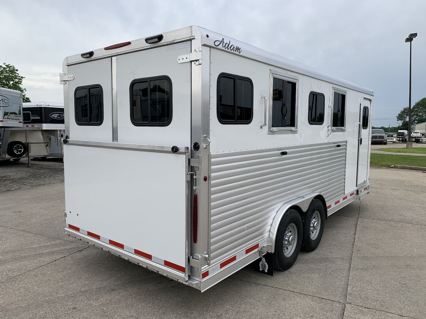 New 2024 Adam 4 Horse Slant Load Horse Trailer