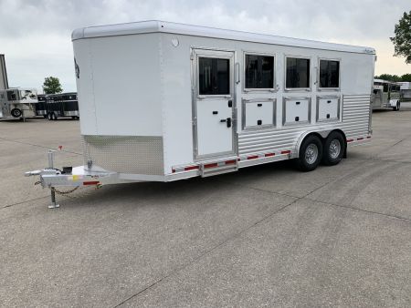 New 2024 Adam 4 Horse Slant Load Horse Trailer