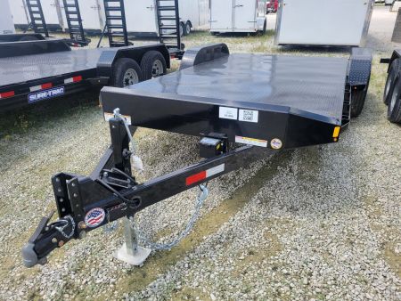 New 2025 Sure-Trac 7x18 Steel Deck Car Hauler
