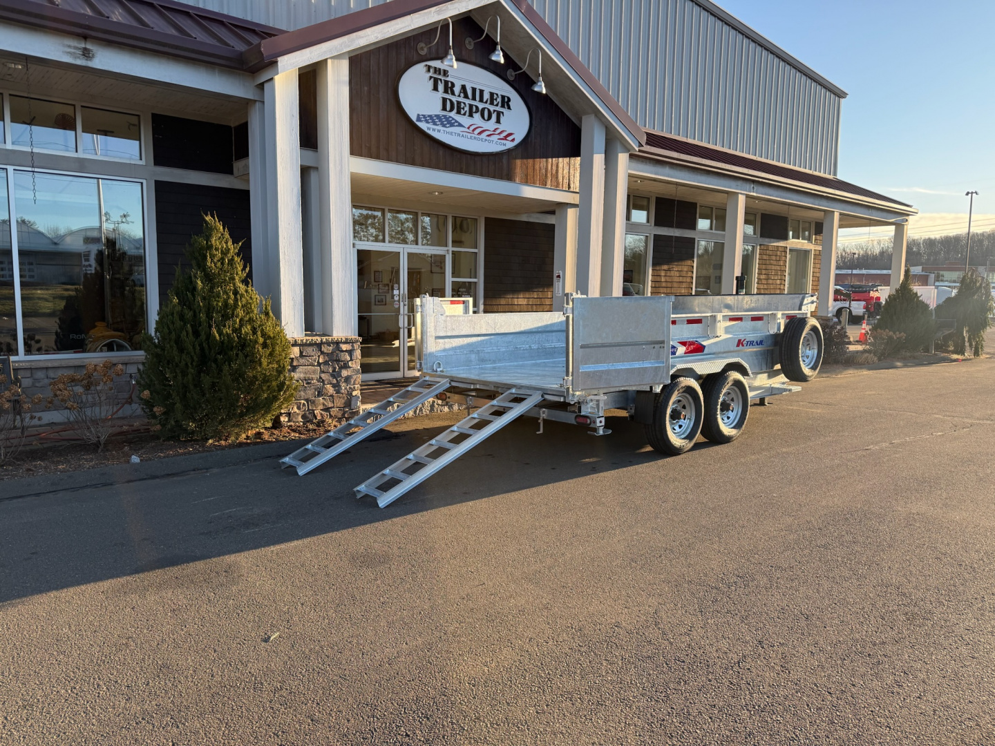 New K-Trail 6'10" x 14' Heavy Duty Dump Trailer 14K