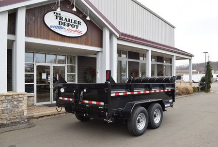 New Sure-Trac 6'10" x 12' Heavy Duty Low Profile Dump Trailer 12K