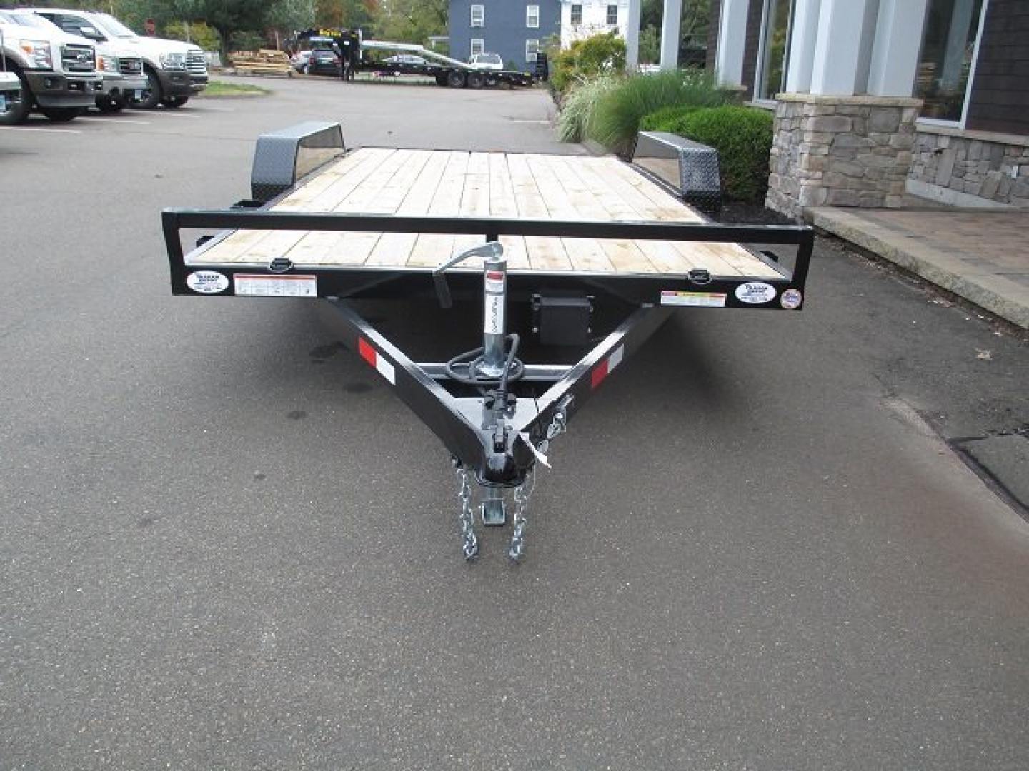 New Sure-Trac 6'10" x 16' Wood Deck Open Car Hauler 7K