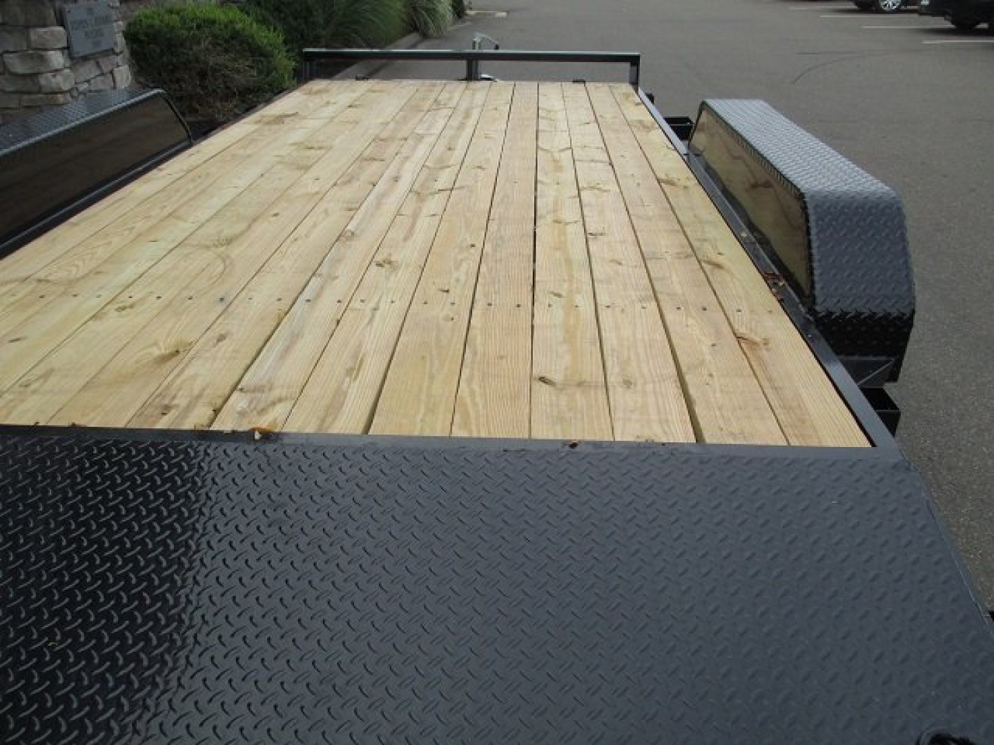 New Sure-Trac 6'10" x 16' Wood Deck Open Car Hauler 7K