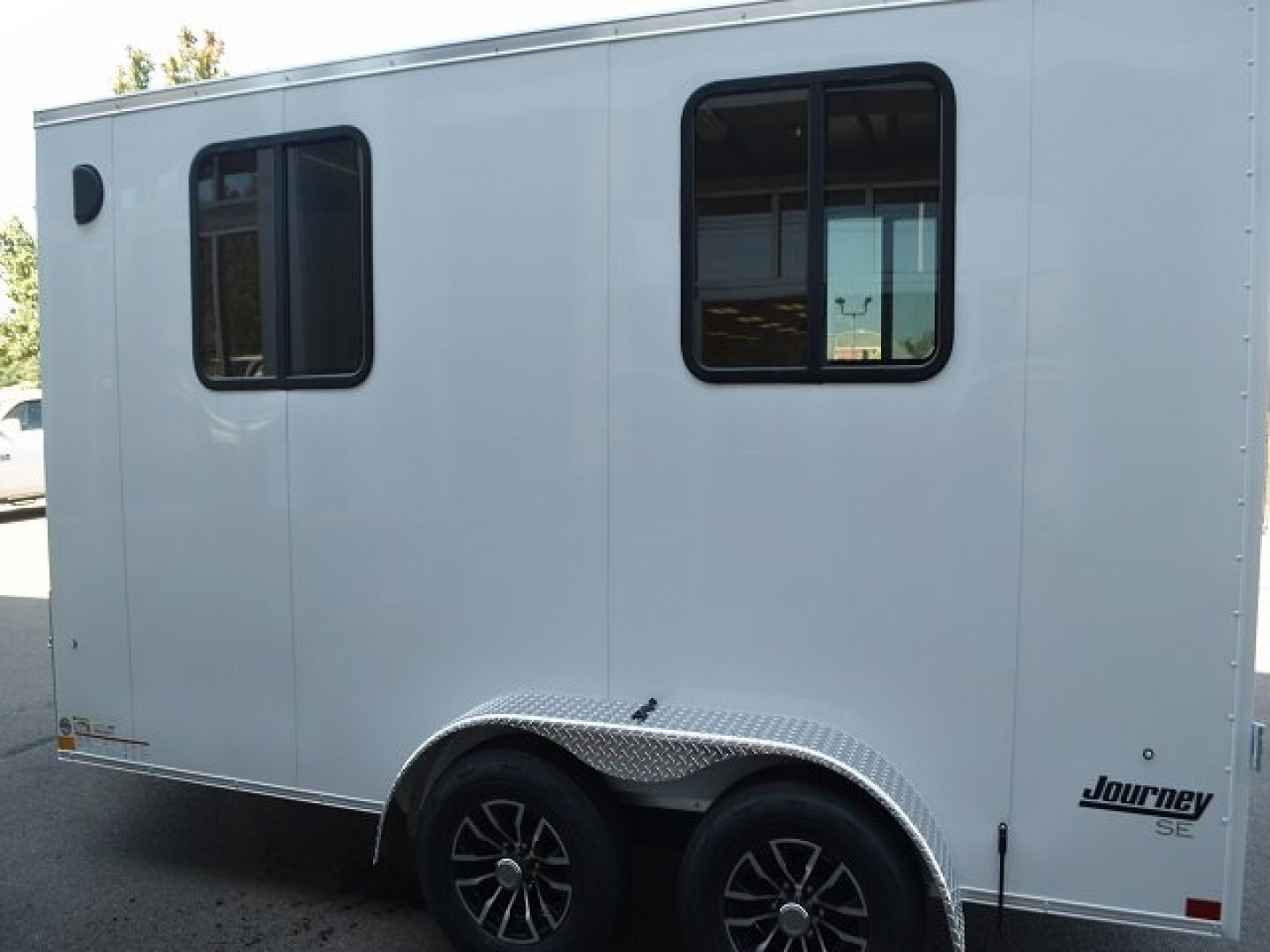 New PACE AMERICAN 7′ X 14′ + V-NOSE CUSTOM ENCLOSED CARGO TRAILER WITH BARN DOORS 9.9K