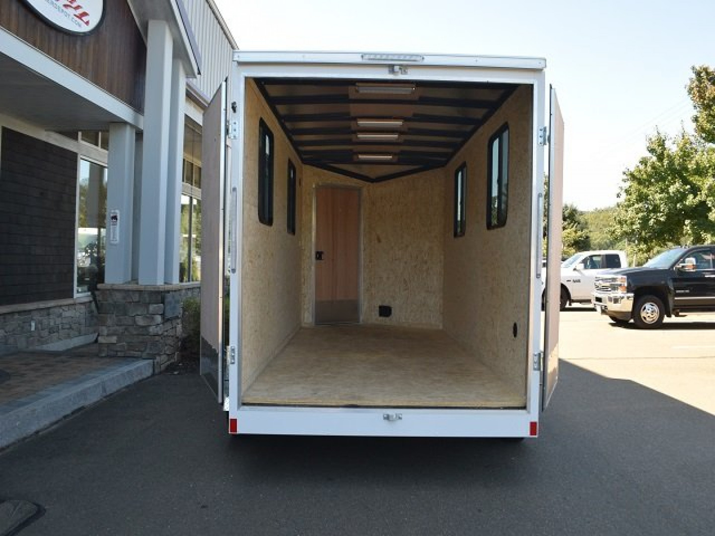 New PACE AMERICAN 7′ X 14′ + V-NOSE CUSTOM ENCLOSED CARGO TRAILER WITH BARN DOORS 9.9K