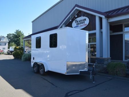 New PACE AMERICAN 7′ X 14′ + V-NOSE CUSTOM ENCLOSED CARGO TRAILER WITH BARN DOORS 9.9K