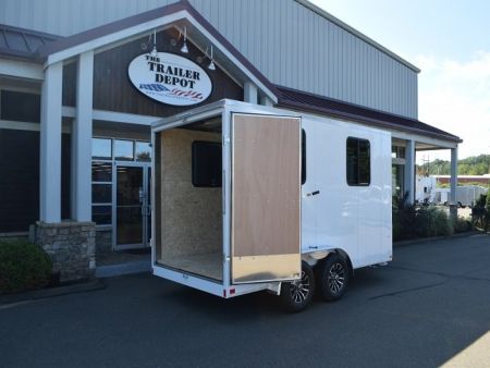 New PACE AMERICAN 7′ X 14′ + V-NOSE CUSTOM ENCLOSED CARGO TRAILER WITH BARN DOORS 9.9K