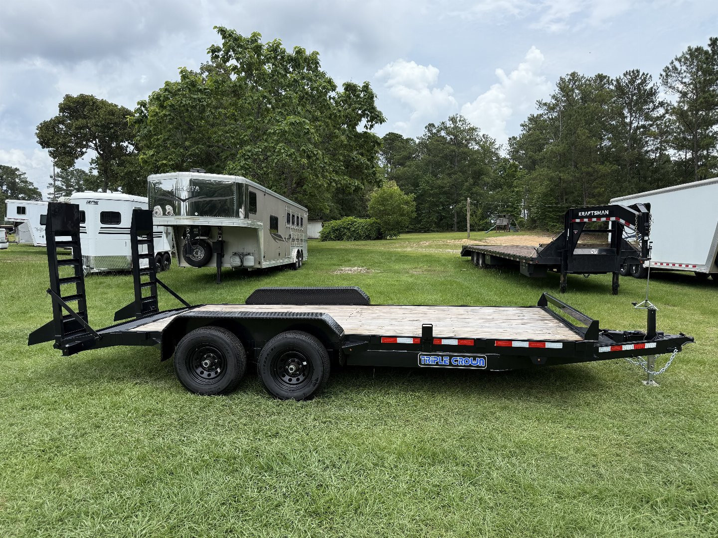 2026 7×18 Equipment Flatbed Trailer photo 2