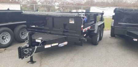 New 2024 Hawke Trailers 7X12TA 12K Low Profile Dump Trailer