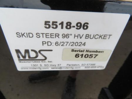 New 2026 MDS 96 HV Grapple Bucket Skid Steer Attachment