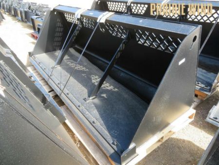 New 2025 Jenkins Iron and Steel 108  Skid Steer Snow/Material Bucket Attachment