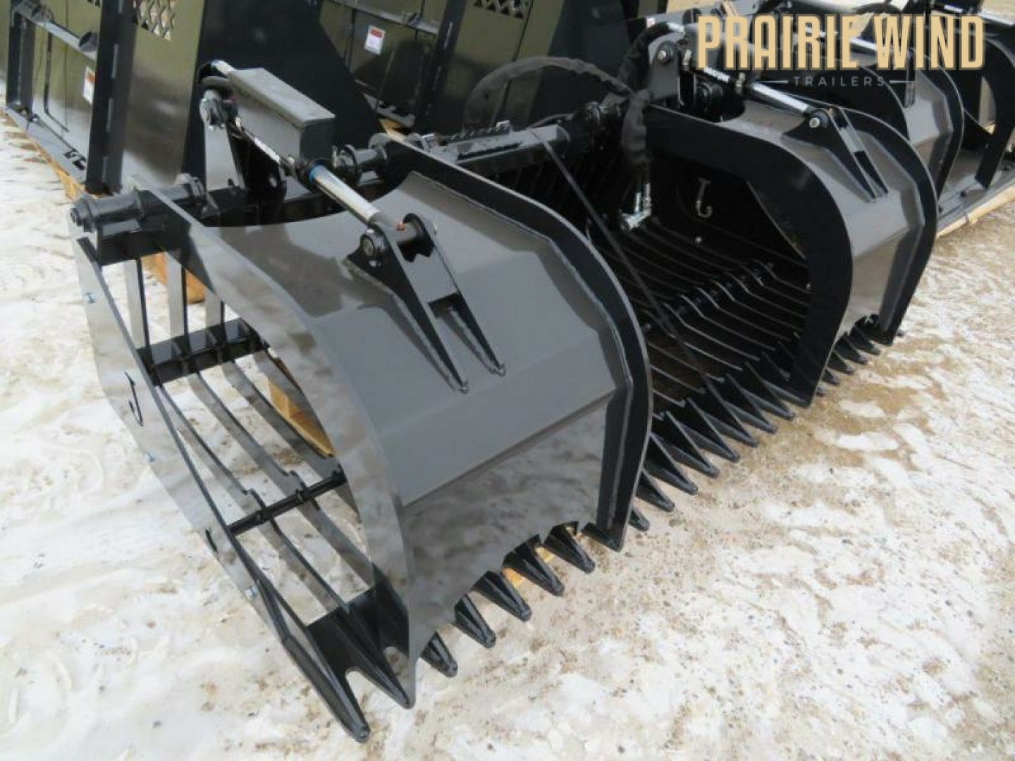 New 2026 Jenkins Iron and Steel 78 Skid Steer Grapple Rock Bucket Attachment