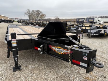 New 2026 H&H Black 102”x20’+5’ 22.5k HD Low Profile Dovetail Super Deluxe Ramps Deckover Trailer