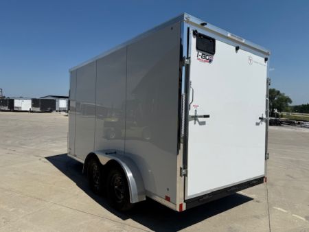 New 2026 Cross White 7'x14' 7k Alpha Flat Top V-Nose Enclosed Cargo Trailer