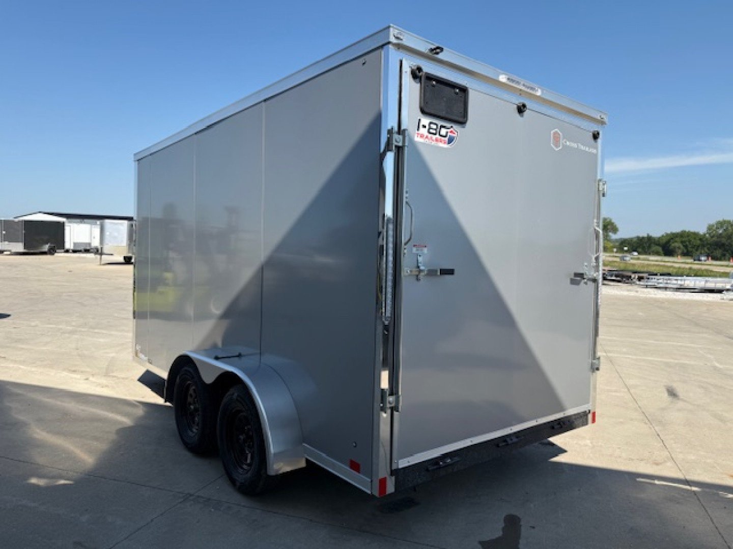 New 2026 Cross Silver 7'x14' 7k Alpha Flat Top V-Nose Enclosed Cargo Trailer