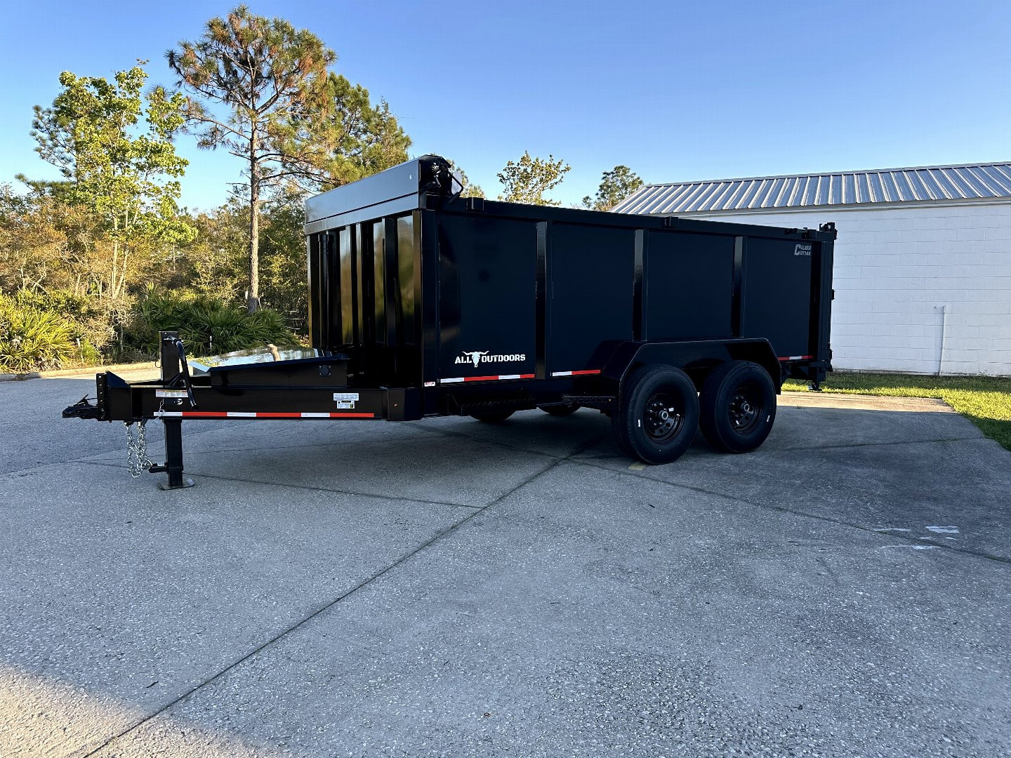 New 2025 Caliber Trailer Mfg 7x14 - 14K High Side Dump Trailer