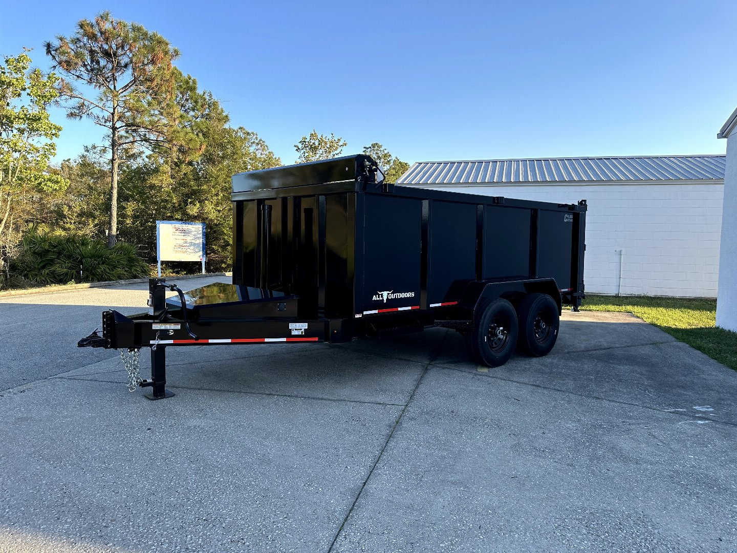 New 2025 Caliber Trailer Mfg 7x14 - 14K High Side Dump Trailer