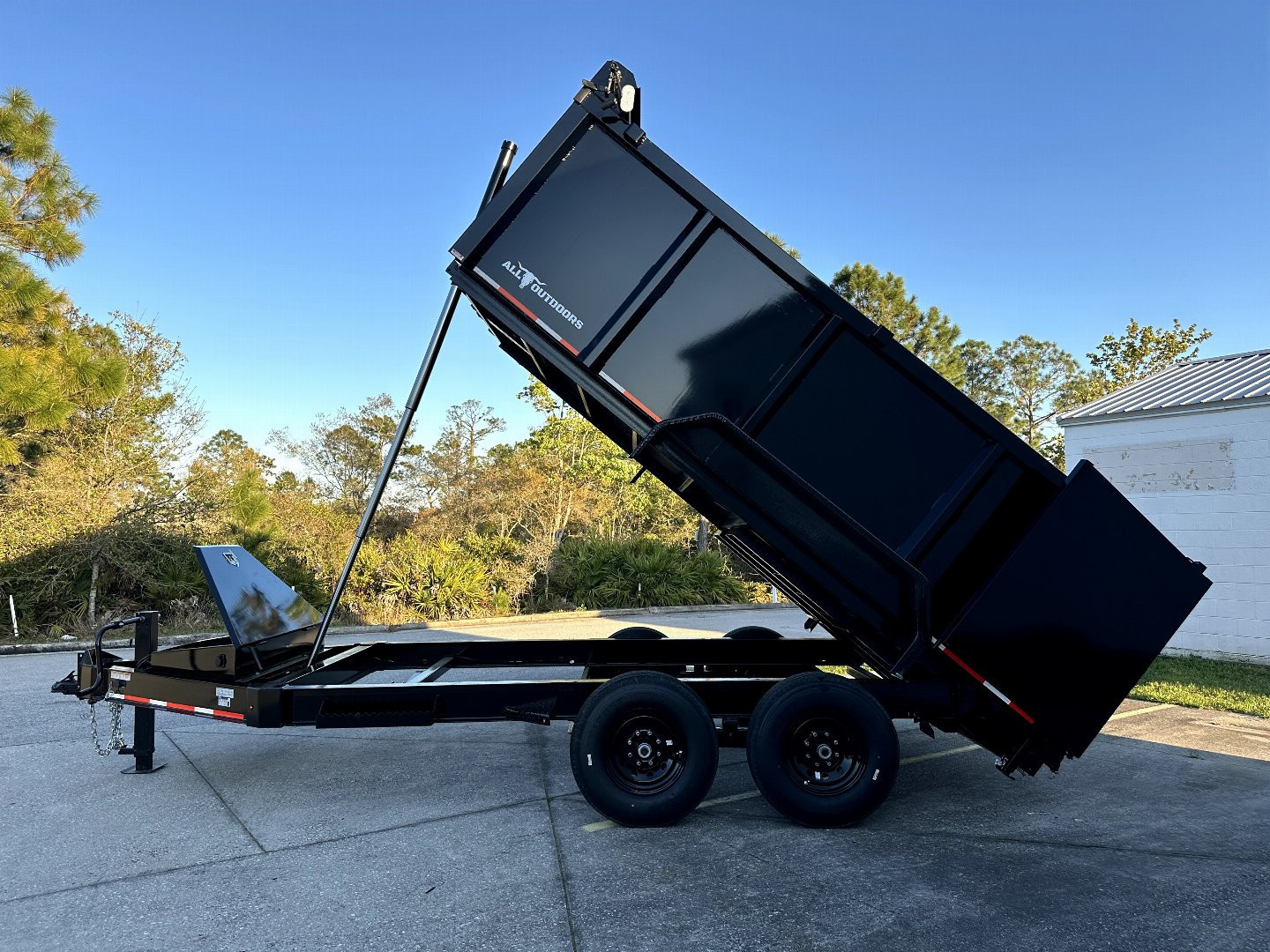New 2025 Caliber Trailer Mfg 7x14 - 14K High Side Dump Trailer