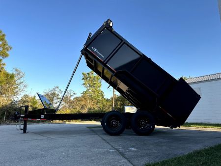 New 2025 Caliber Trailer Mfg 7x14 - 14K High Side Dump Trailer