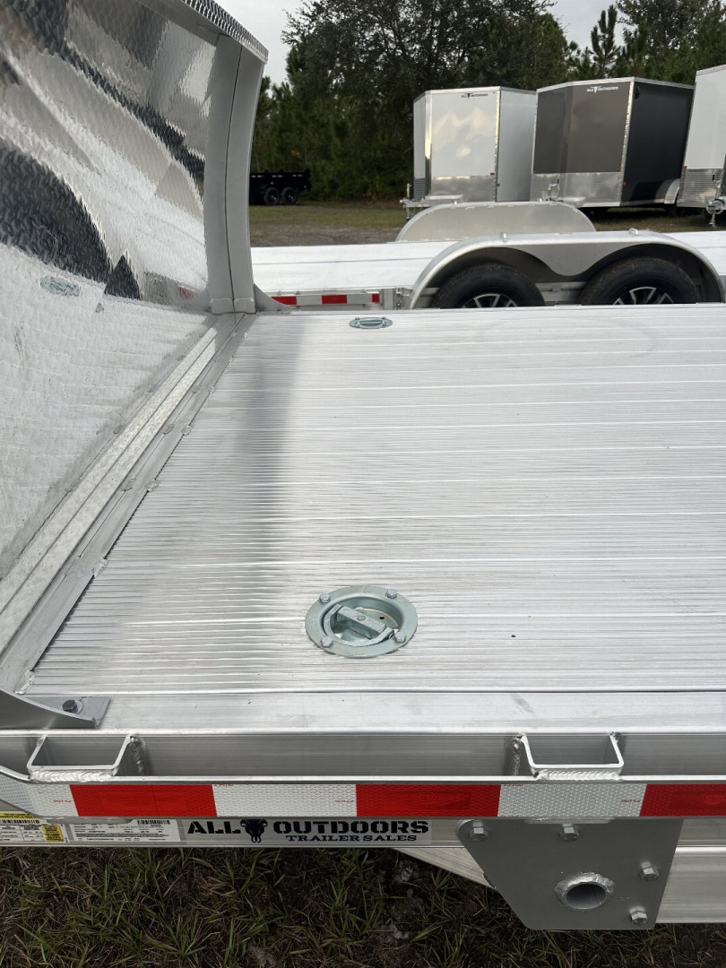 New 2025 H&H Trailers 10K 82X22 Car Hauler Aluminum Electric Tilt Speed Loader