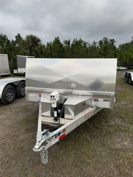 New 2025 H&H Trailers 10K 82X22 Car Hauler Aluminum Electric Tilt Speed Loader