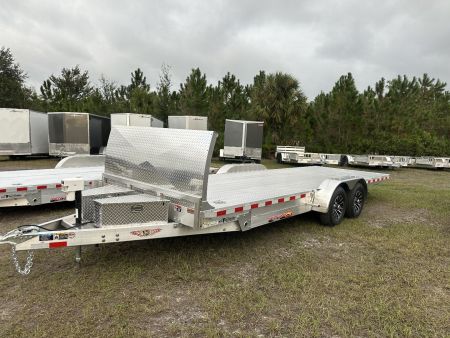 New 2025 H&H Trailers 10K 82X22 Car Hauler Aluminum Electric Tilt Speed Loader