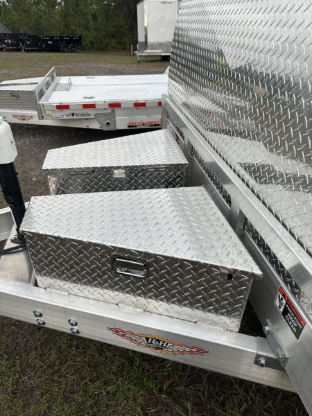New 2025 H&H Trailers 10K 82X22 Car Hauler Aluminum Electric Tilt Speed Loader