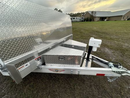 New 2025 H&H Trailers 10K 82X22 Car Hauler Aluminum Electric Tilt Speed Loader