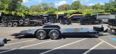 New 7 x 20 BWISE Hydraulic Tilt Bed Car Hauler Car / Racing Trailer 10k ***WINCH PACKAGE