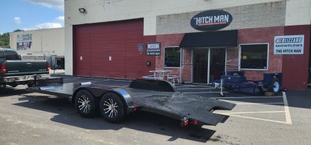 New 7 x 20 BWISE Hydraulic Tilt Bed Car Hauler Car / Racing Trailer 10k ***WINCH PACKAGE