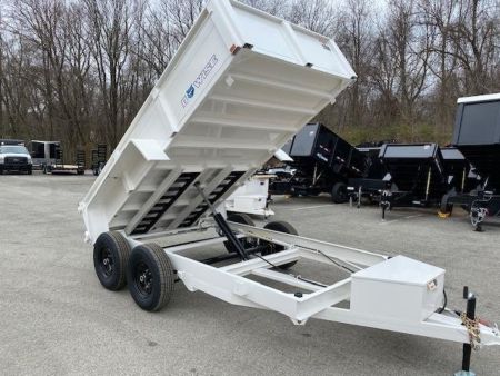 New 6 x 12 BWISE Low Pro Dump Trailer 10k  **White**
