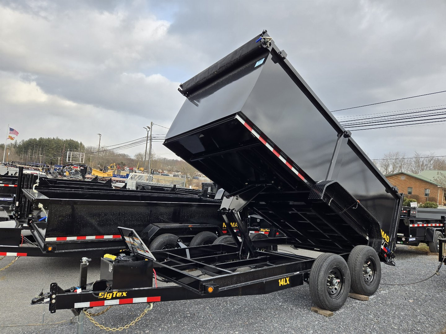 New 7 x 14 Big Tex NOMAD 14LX 48" High Side Low Pro Dump Trailer, 14k GVWR ***Scissor Hoist w/Power Up, Power Down & Gravity Down