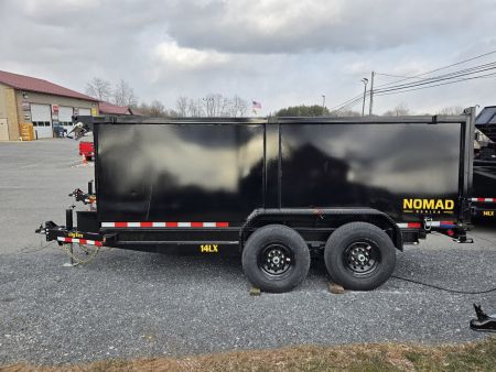 New 7 x 14 Big Tex NOMAD 14LX 48" High Side Low Pro Dump Trailer, 14k GVWR ***Scissor Hoist w/Power Up, Power Down & Gravity Down