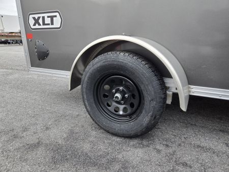 New 6 x 12 Xpress XLT Pro All-Aluminum Cargo / Enclosed Trailer, 3k GVWR ***Charcoal Gray w/Ramp Door, 6" Extra Height, Spare Tire Assy w/Inside Mount