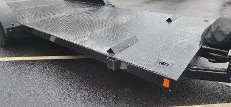New 7 x 20 BWISE Hydraulic Tilt Equipment /Car Hauler Trailer 10k***WINCH INCLUDED