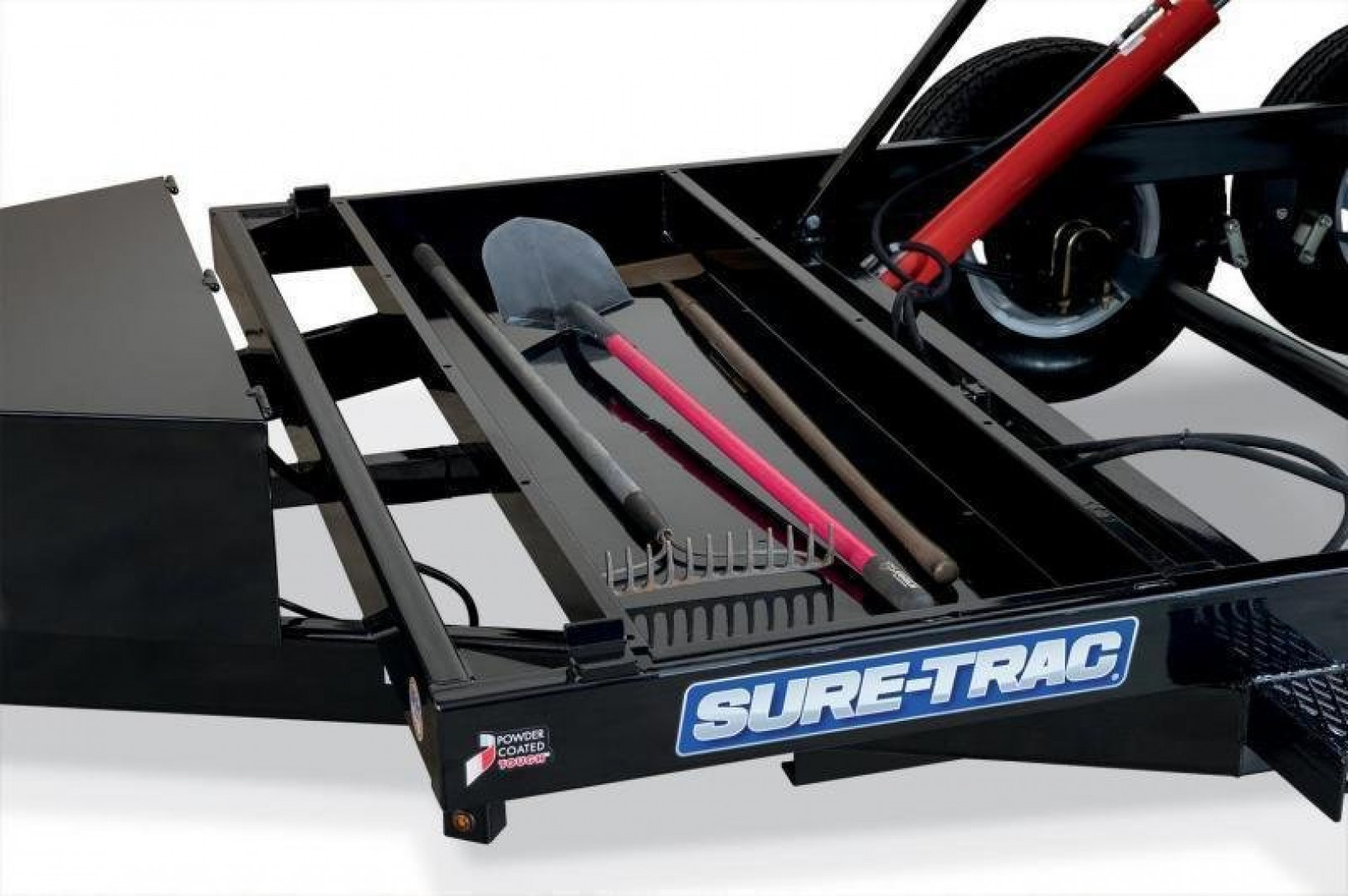 New 7 x 14 Sure-Trac HD 36" High Side Dump Trailer, 14k GVWR **Telescopic Lift Ram w/Tarp Kit & 110V Battery Charger