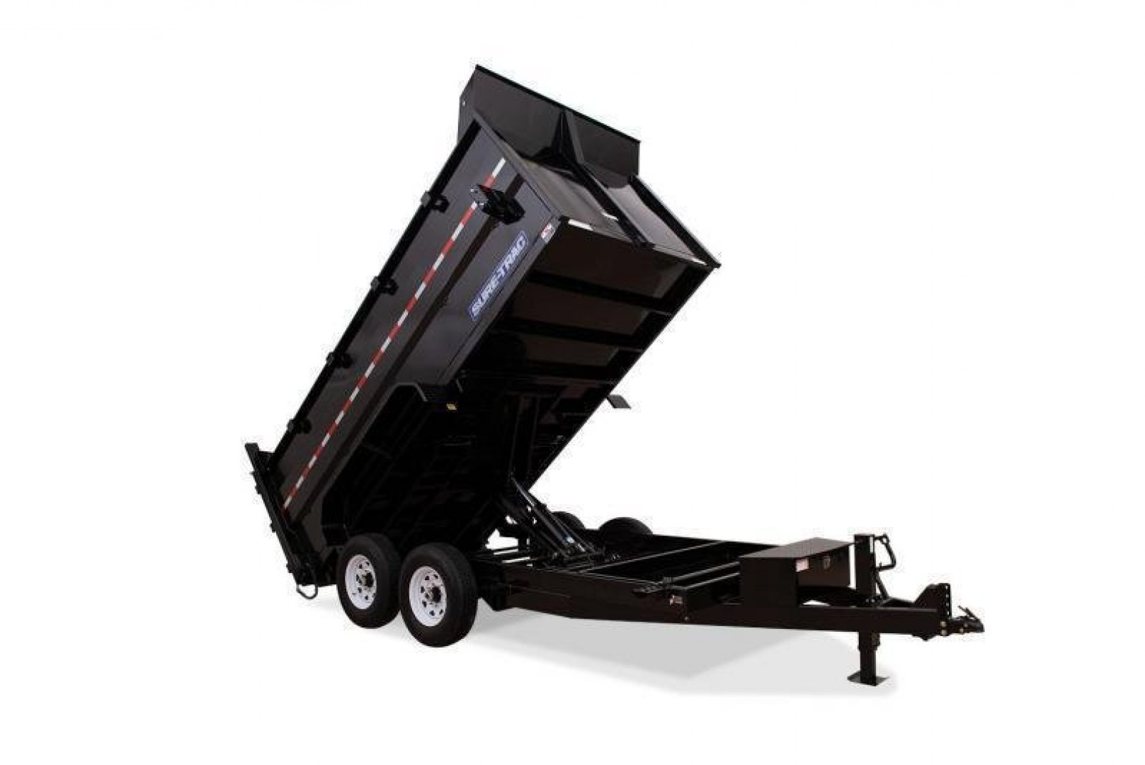 New 7 x 14 Sure-Trac HD 36" High Side Dump Trailer, 14k GVWR **Telescopic Lift Ram w/Tarp Kit & 110V Battery Charger