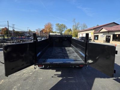 New 7 x 14 Sure-Trac HD 36" High Side Dump Trailer, 14k GVWR **Telescopic Lift Ram w/Tarp Kit & 110V Battery Charger