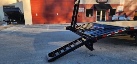 New 8.5 x 22 (18+4) Sure-Trac Deckover w/Beavertail Equipment Trailer 15k