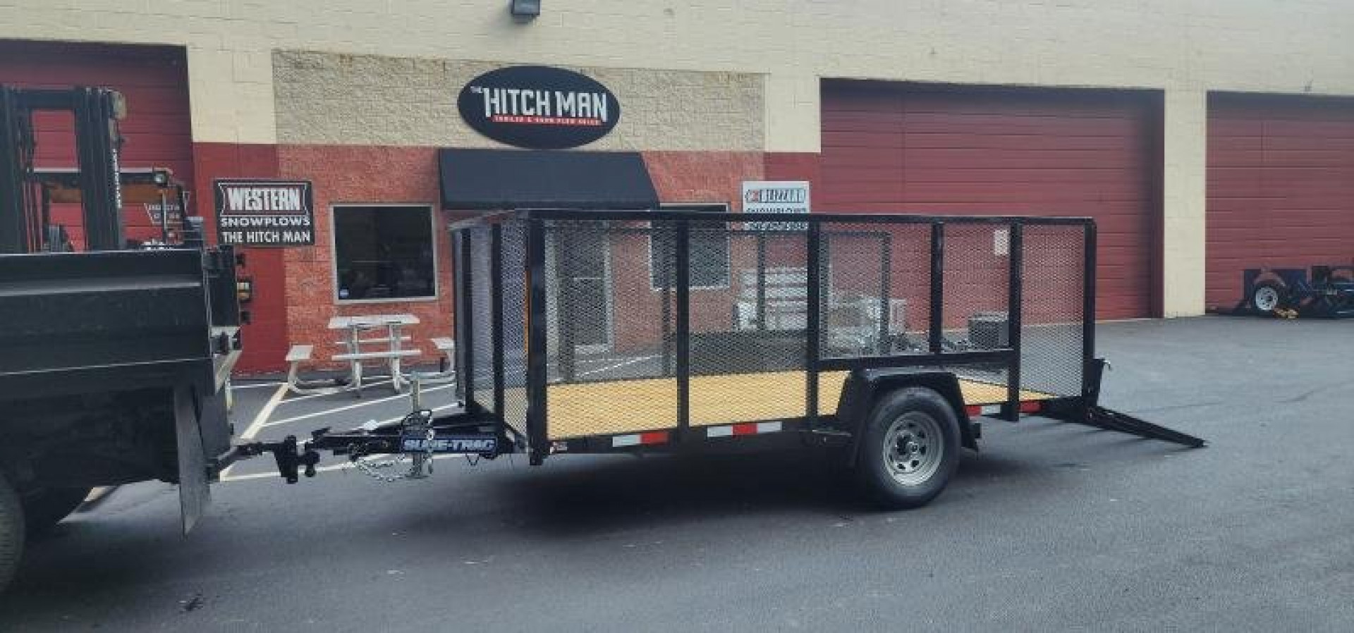 New ***BLOWOUT SALE 7 x 12 Sure-Trac 4' Mesh Side Utility Trailer 5k