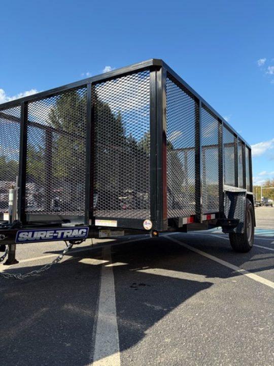 New ***BLOWOUT SALE 7 x 12 Sure-Trac 4' Mesh Side Utility Trailer 5k