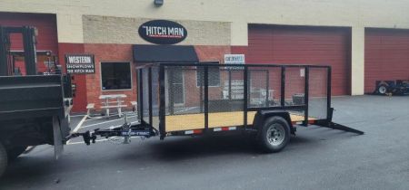 New ***BLOWOUT SALE 7 x 12 Sure-Trac 4' Mesh Side Utility Trailer 5k