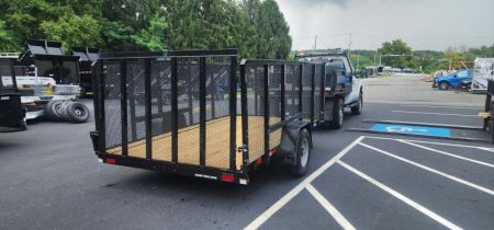 New ***BLOWOUT SALE 7 x 12 Sure-Trac 4' Mesh Side Utility Trailer 5k
