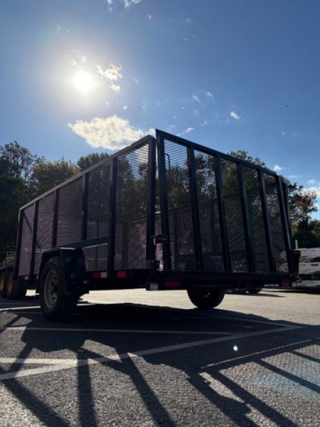 New ***BLOWOUT SALE 7 x 12 Sure-Trac 4' Mesh Side Utility Trailer 5k