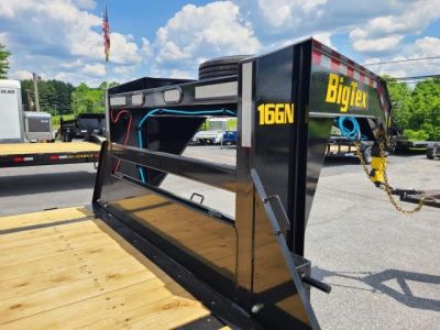 New 8.5 x 25 (20+5) Big Tex 16GN Gooseneck Deck Over Equipment Trailer, 17.5k **w/Mega Ramps & Spare Tire Assy