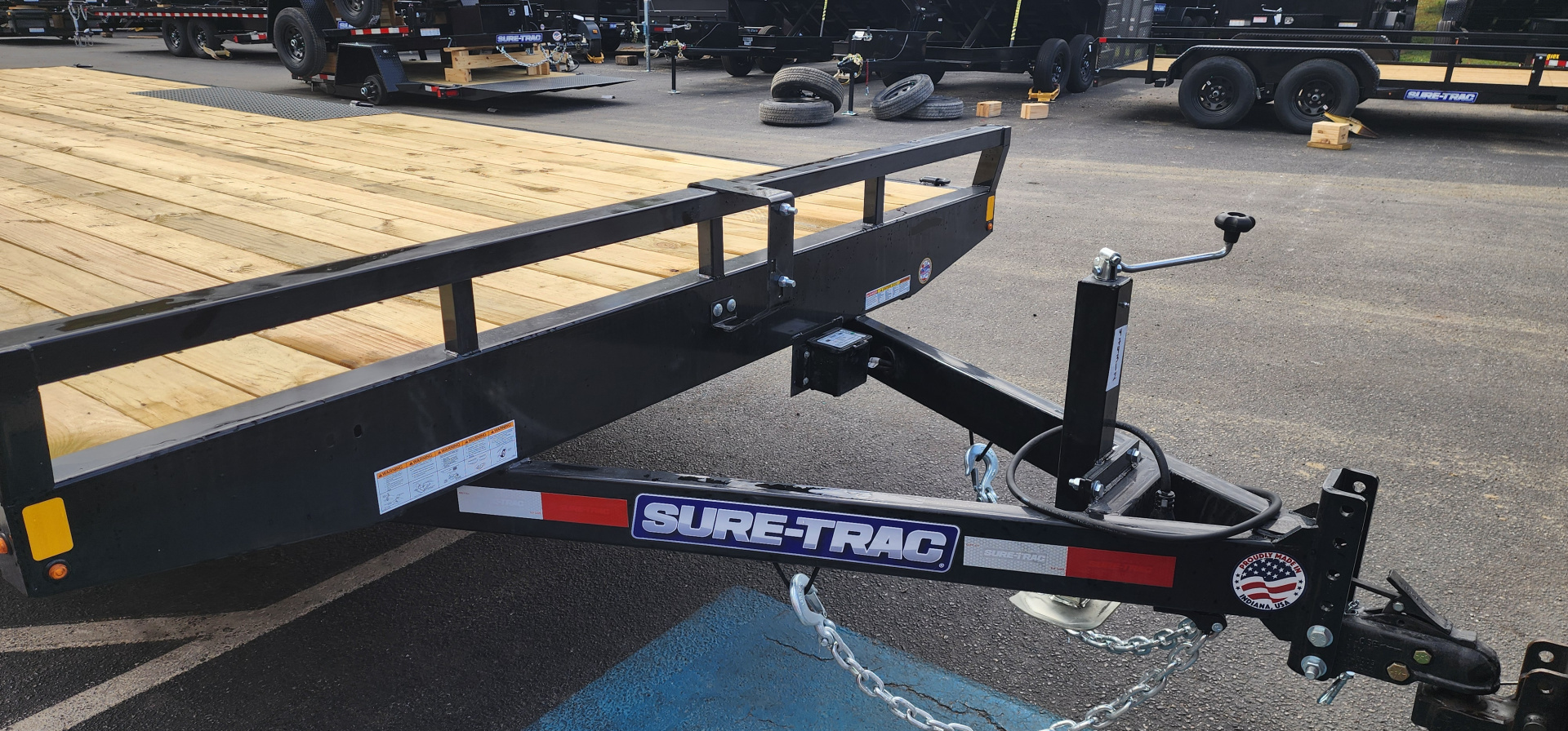 New 8.5 x 20 Sure-Trac Low Profile Flat Deck Deckover Trailer 10k
