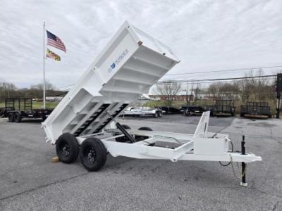 New 6 x 12 BWISE Low Pro Dump Trailer 10k **White**