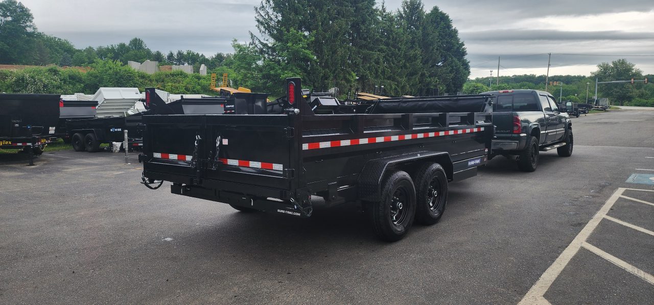 New 7 x 16 Sure Trac Low-Pro Telescopic Dump Trailer 14k
