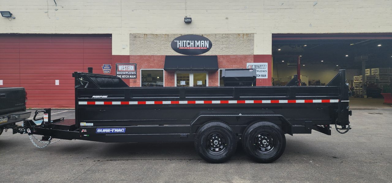 New 7 x 16 Sure Trac Low-Pro Telescopic Dump Trailer 14k